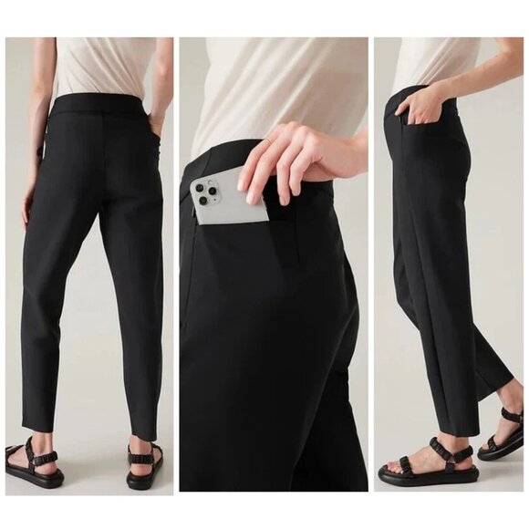Athleta Stellar Skinny Trouser Blank Pant Pockets Zippers/Leg Hem Women's Size 8 - Picture 5 of 10